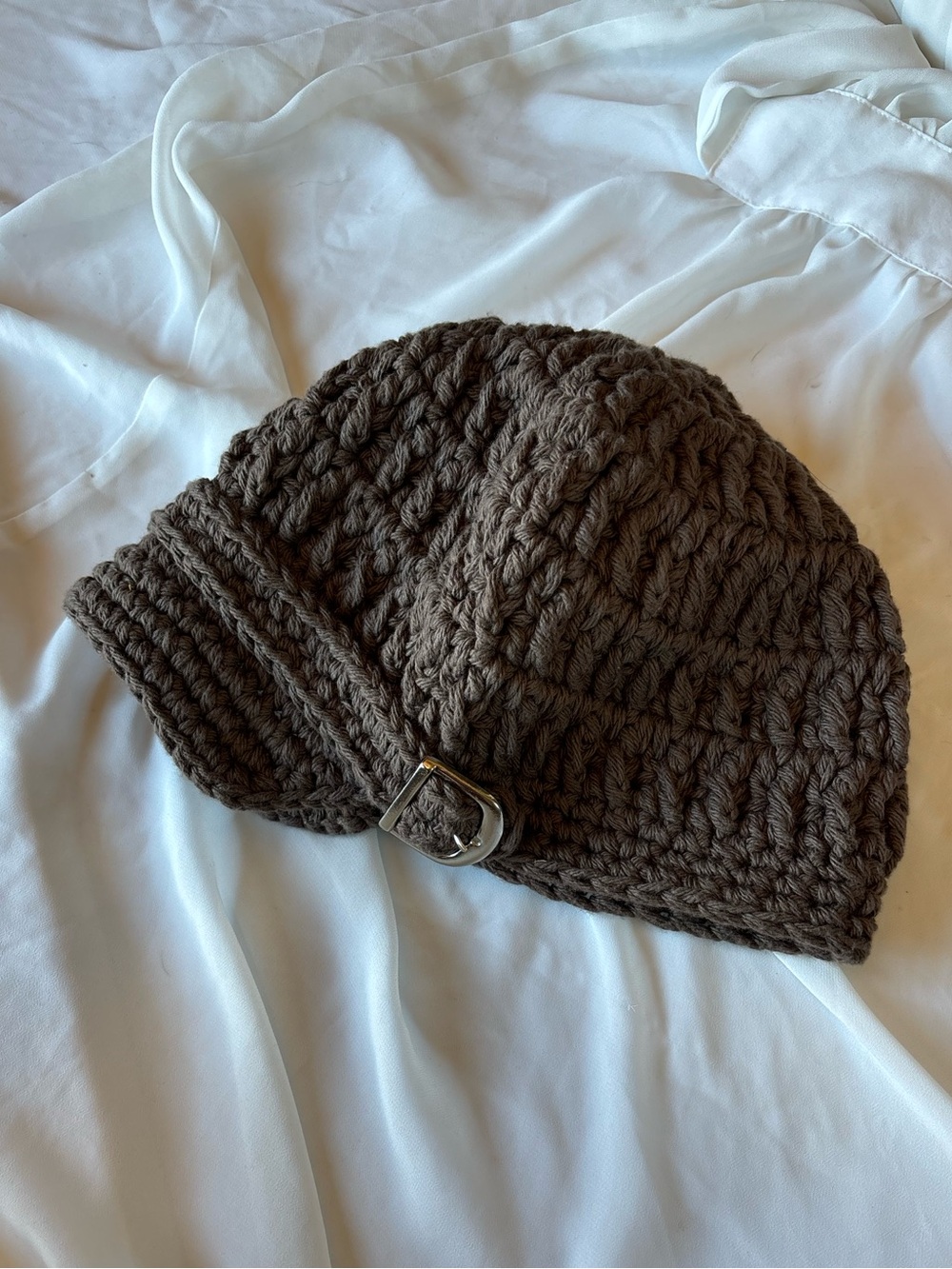 Dark Brown Y2K Vintage Bus Boy Knit Twee Streetwear Boho Grunge Fairy Beanie